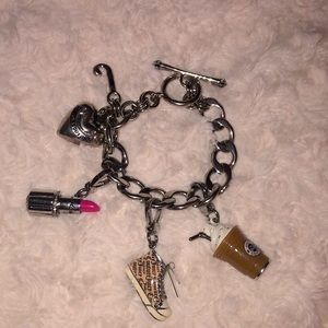 SILVER JUICY COUTURE CHARM BRACELET